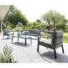 Salon De Jardin 5 Places Pavane Graphite Hespéride -Mobilier Soleil salon de jardin 5 places pavane graphite hesperide