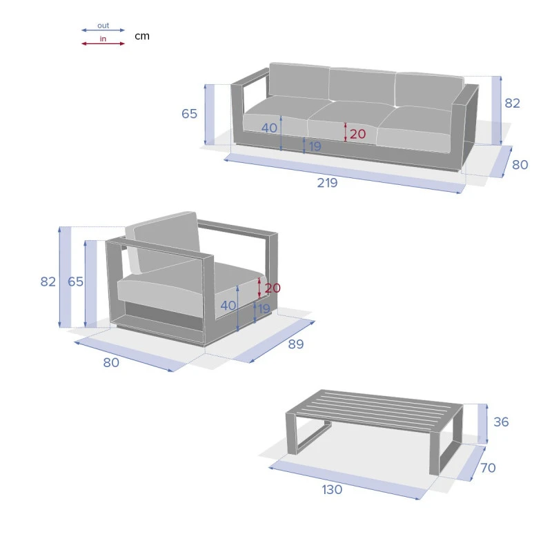 Salon De Jardin Allure Graphite 5p Hespéride 6 Salon De Jardin Allure Graphite 5p Hespéride – Image 4