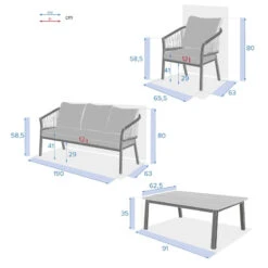 Salon De Jardin Oriengo 5 Places Anthracite/graphite Hespéride -Mobilier Soleil salon jardin oriengo 5 places anthracite graphite hesperide 9