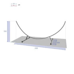 Support Hamac Demi-lune 3m30 Hespéride -Mobilier Soleil support hamac l3m30 hesperide 3