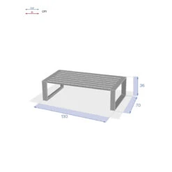 Table Basse Extérieure Allure Blanc Hespéride -Mobilier Soleil table basse exterieure allure blanc hesperide 2