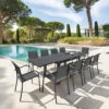 Table Rectangulaire Extensible Piazza 10 P. Graphite Hespéride 1 Table Rectangulaire Extensible Piazza 10 P. Graphite Hespéride -Mobilier Soleil table rectangulaire extensible piazza 10 personnes graphite hesperide