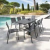 Table Rectangulaire Extensible Piazza 8 P. Graphite Hespéride -Mobilier Soleil table rectangulaire extensible piazza 8 personnes graphite hesperide