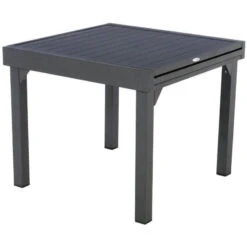 Table Rectangulaire Extensible Piazza 8 P. Graphite Hespéride -Mobilier Soleil table rectangulaire extensible piazza 8 personnes graphite hesperide 2