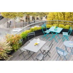 Table Rectangulaire Pliante Greensboro 4p Graphite Hespéride -Mobilier Soleil table rectangulaire greensboro 110x70cm graphite hesperide 3