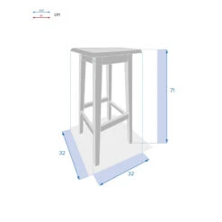 Tabouret Hauts De Jardin Tiwi Acacia Hespéride -Mobilier Soleil tabouret hauts de jardin tiwi acacia hesperide 2