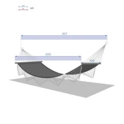 Toile Hamac Rialto Curry 2 M Hespéride -Mobilier Soleil toile hamac rialto curry 2 hesperide 2