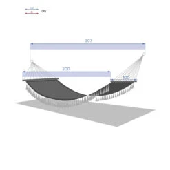 Toile Hamac Syssia Pompons 2 M Hespéride -Mobilier Soleil toile hamac syssia pompons 2 m hesperide 4