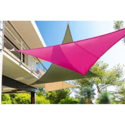 Toile Solaire 5x5x5m Curacao Taupe Hespéride -Mobilier Soleil toile solaire 5x5x5m luxe hesperide curacao taupe 4