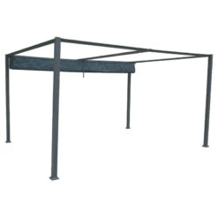 Tonnelle Palmeira 4x3 M Gris Ardoise Hespéride -Mobilier Soleil tonnelle palmeira 4x3 m gris ardoise hesperide 2
