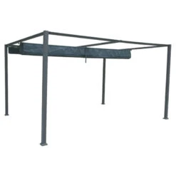 Tonnelle Palmeira 4x3 M Gris Ardoise Hespéride -Mobilier Soleil tonnelle palmeira 4x3 m gris ardoise hesperide 3