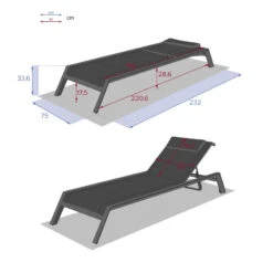 Transat Allure Hespéride Spéculoos/praline -Mobilier Soleil transat allure hesperide speculoos praline graphite 3