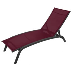 Transat Bonao Bordeaux/graphite Hespéride -Mobilier Soleil transat bonao bordeaux hesperide 1 2