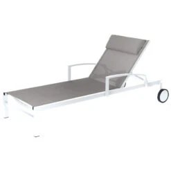 Transat Ocala Inclinable Noisette/blanc Hespéride -Mobilier Soleil transat ocala inclinable noisetteblanc hesperide 2