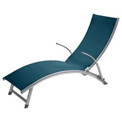Transat Samba Pliable Et Empilable Bleu Canard Hespéride -Mobilier Soleil transat samba bleu can hesperide 2