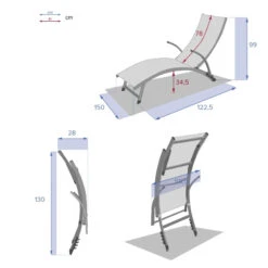 Transat Samba Pliable Et Empilable Grenade Hespéride -Mobilier Soleil transat samba pliable et empilable grenade hesperide 3