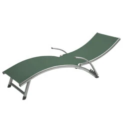 Transat Samba Pliable Et Empilable Vert Olive Hespéride -Mobilier Soleil transat samba vert olive hesperide 1 5